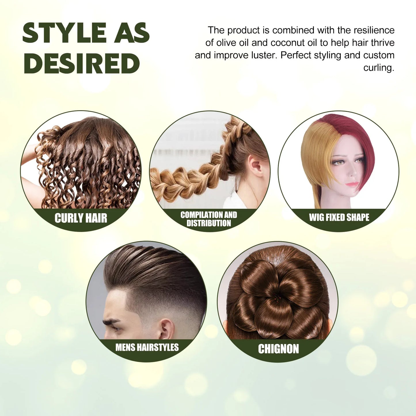 60ml Hair Sculpting Mousse Professional Curly Hair Styling Cream
