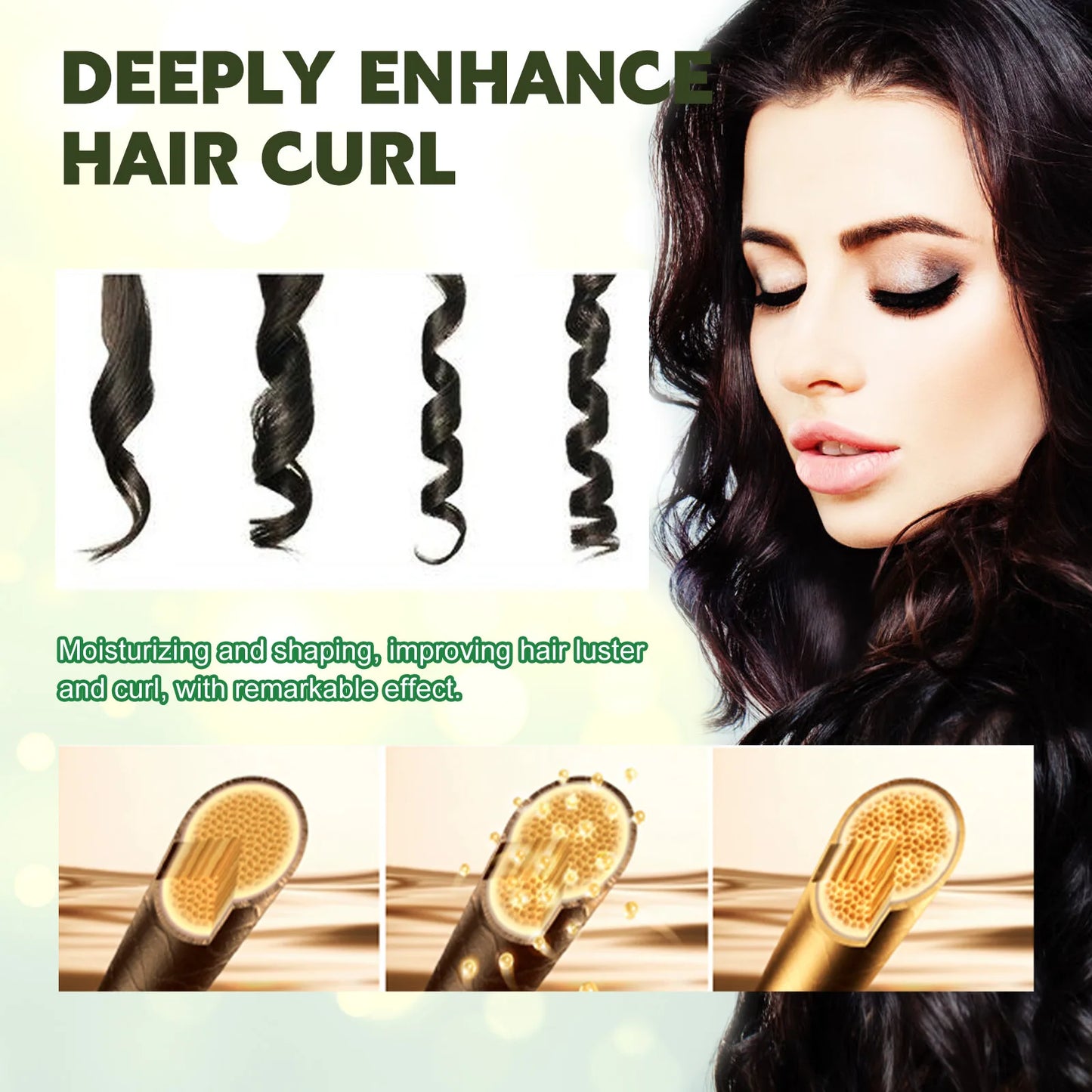 60ml Hair Sculpting Mousse Professional Curly Hair Styling Cream