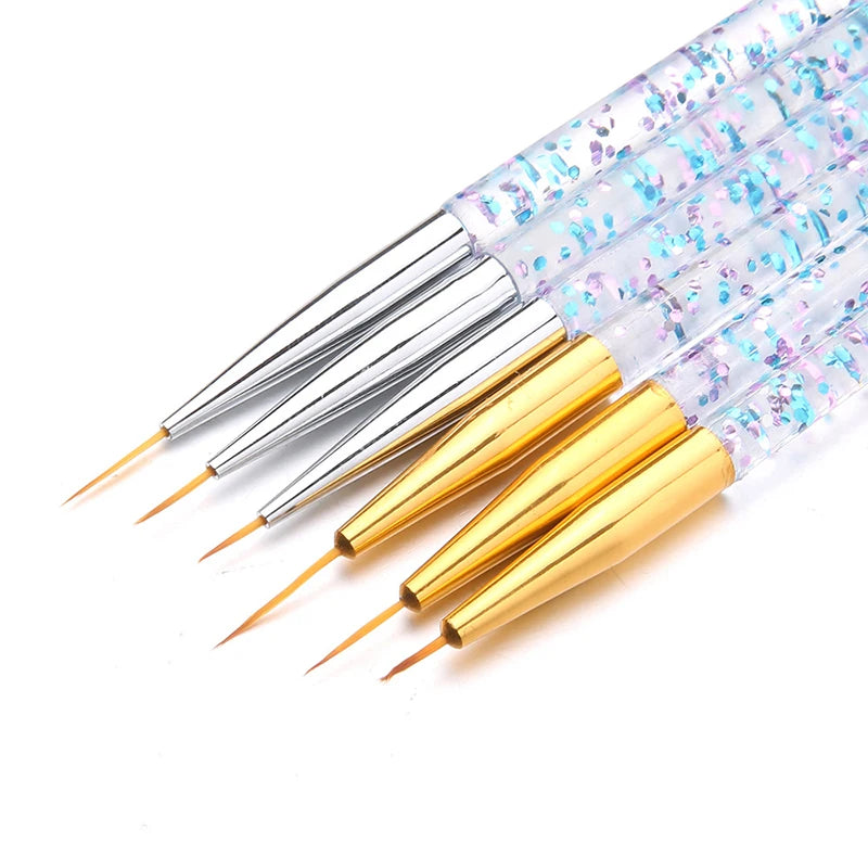 3pcs/Set Acrylic French Stripe Nail Art Line Painting Pen