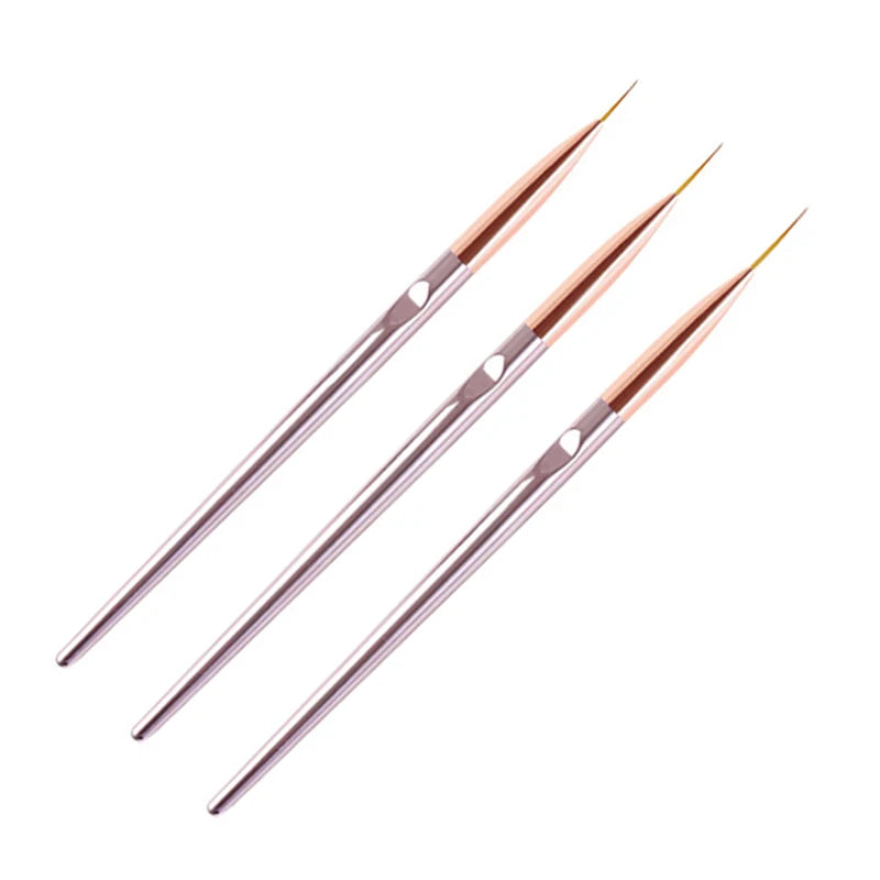 3pcs/Set Acrylic French Stripe Nail Art Line Painting Pen