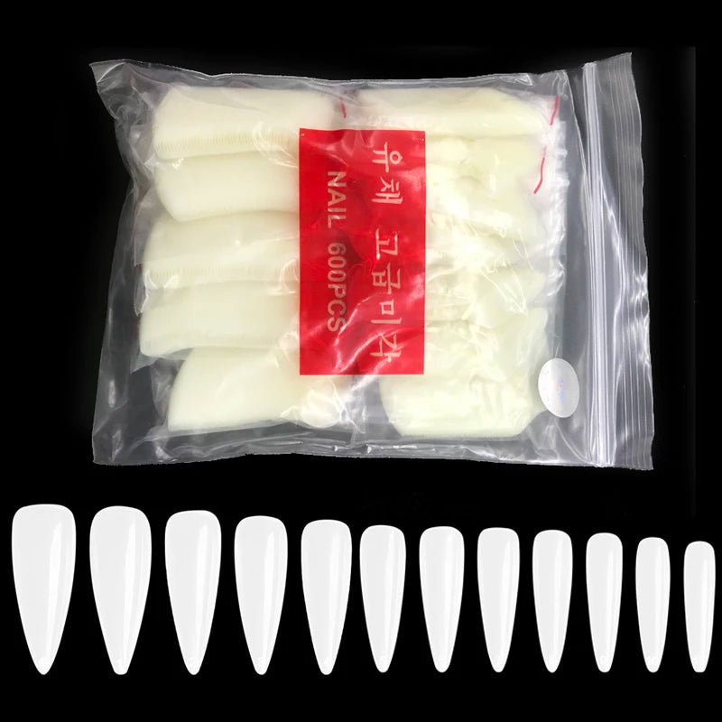 Extra Long Almond Shape Acrylic False Nails