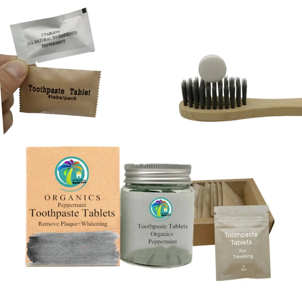 Organic Bamboo Charcoal Teeth Whitening Tooth Paste Tablets