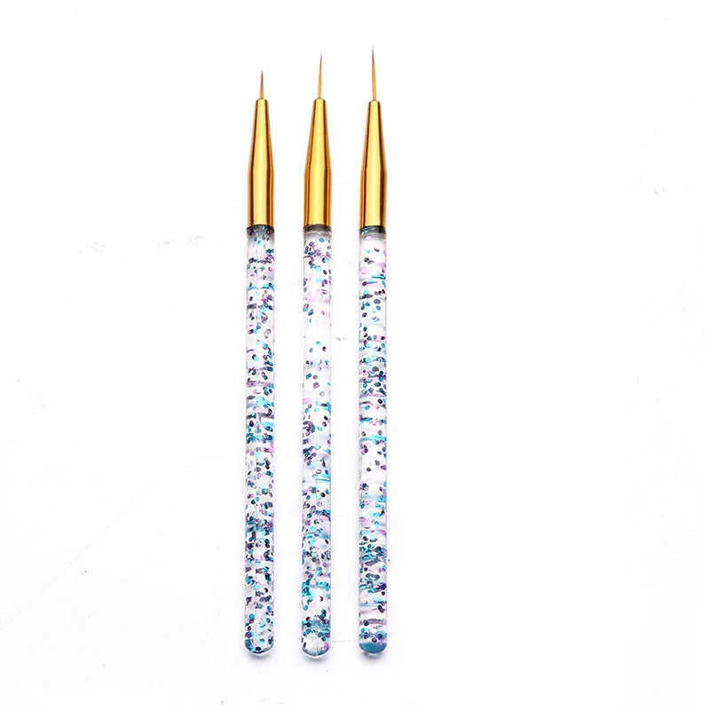 3pcs/Set Acrylic French Stripe Nail Art Line Painting Pen