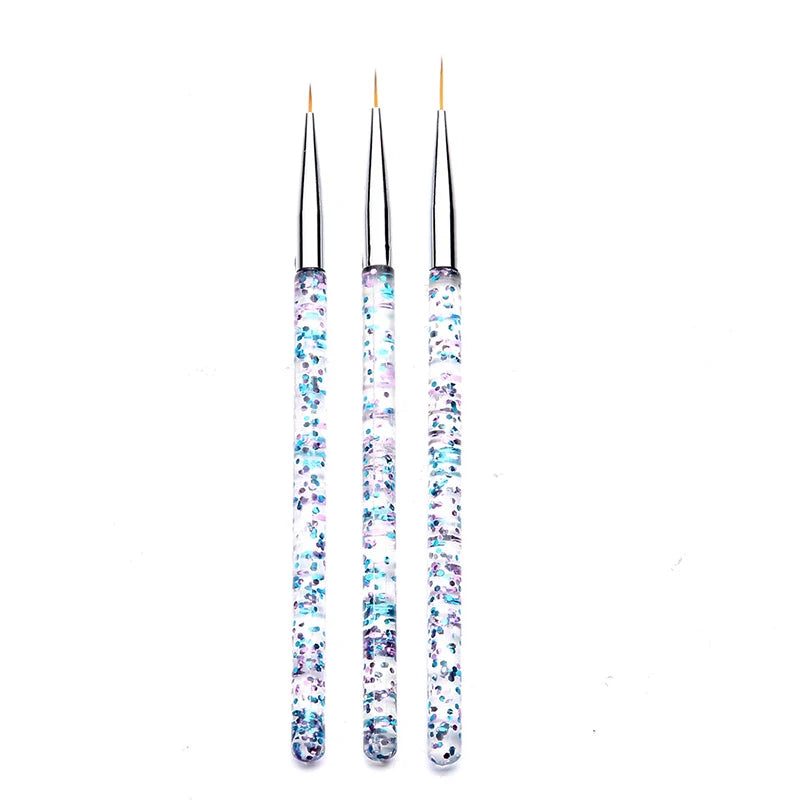 3pcs/Set Acrylic French Stripe Nail Art Line Painting Pen