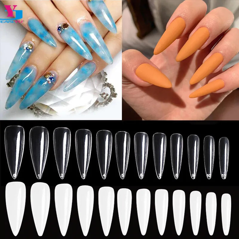 Extra Long Almond Shape Acrylic False Nails