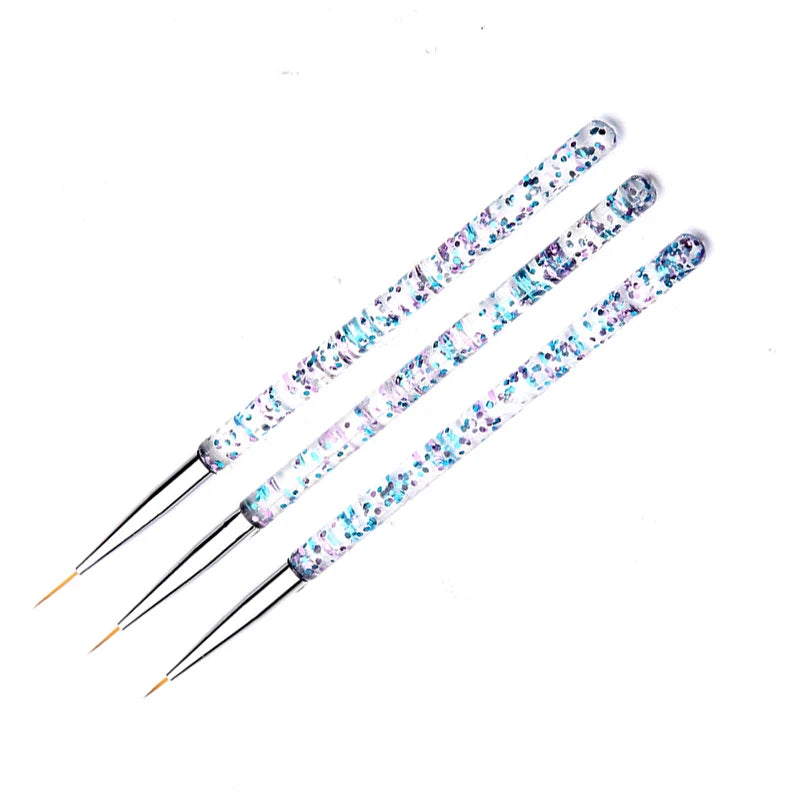 3pcs/Set Acrylic French Stripe Nail Art Line Painting Pen