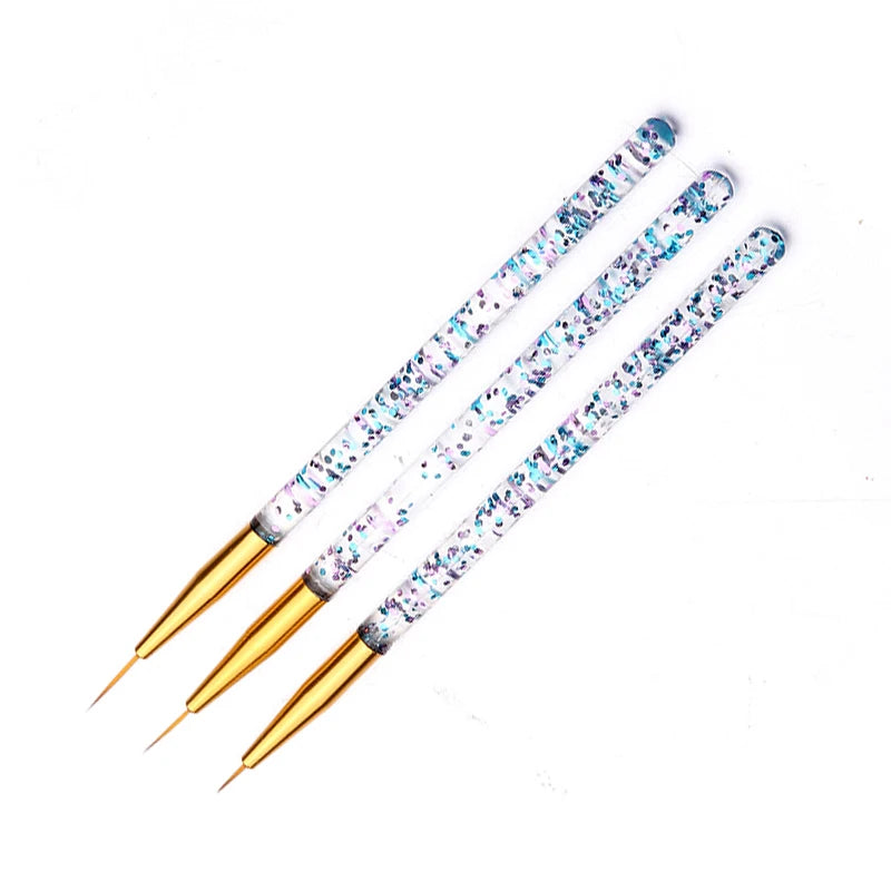 3pcs/Set Acrylic French Stripe Nail Art Line Painting Pen