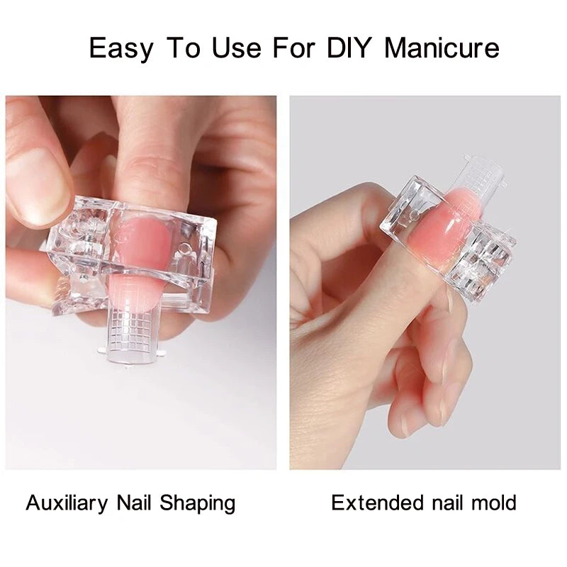 Transparent Crystal Extension Rubber Setting Clip