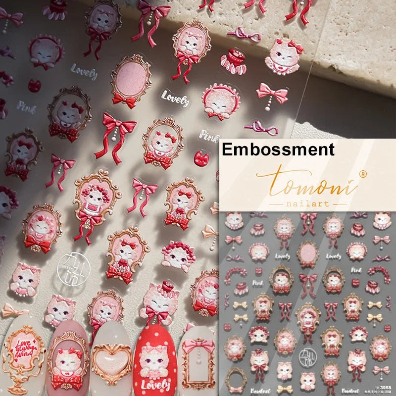 1piece high quality 5D glass fragment nail sticker