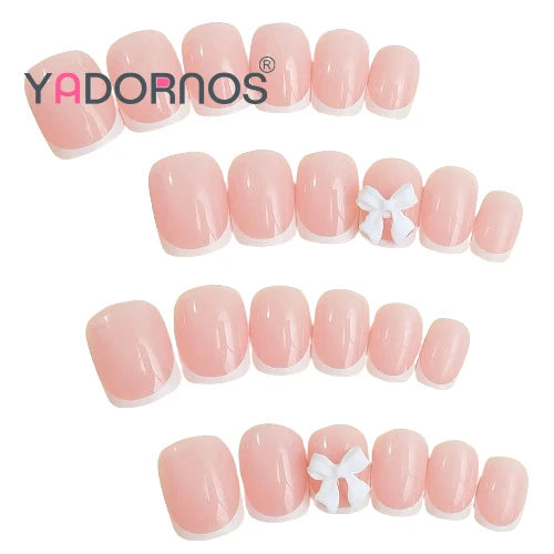 White French Press on Nails