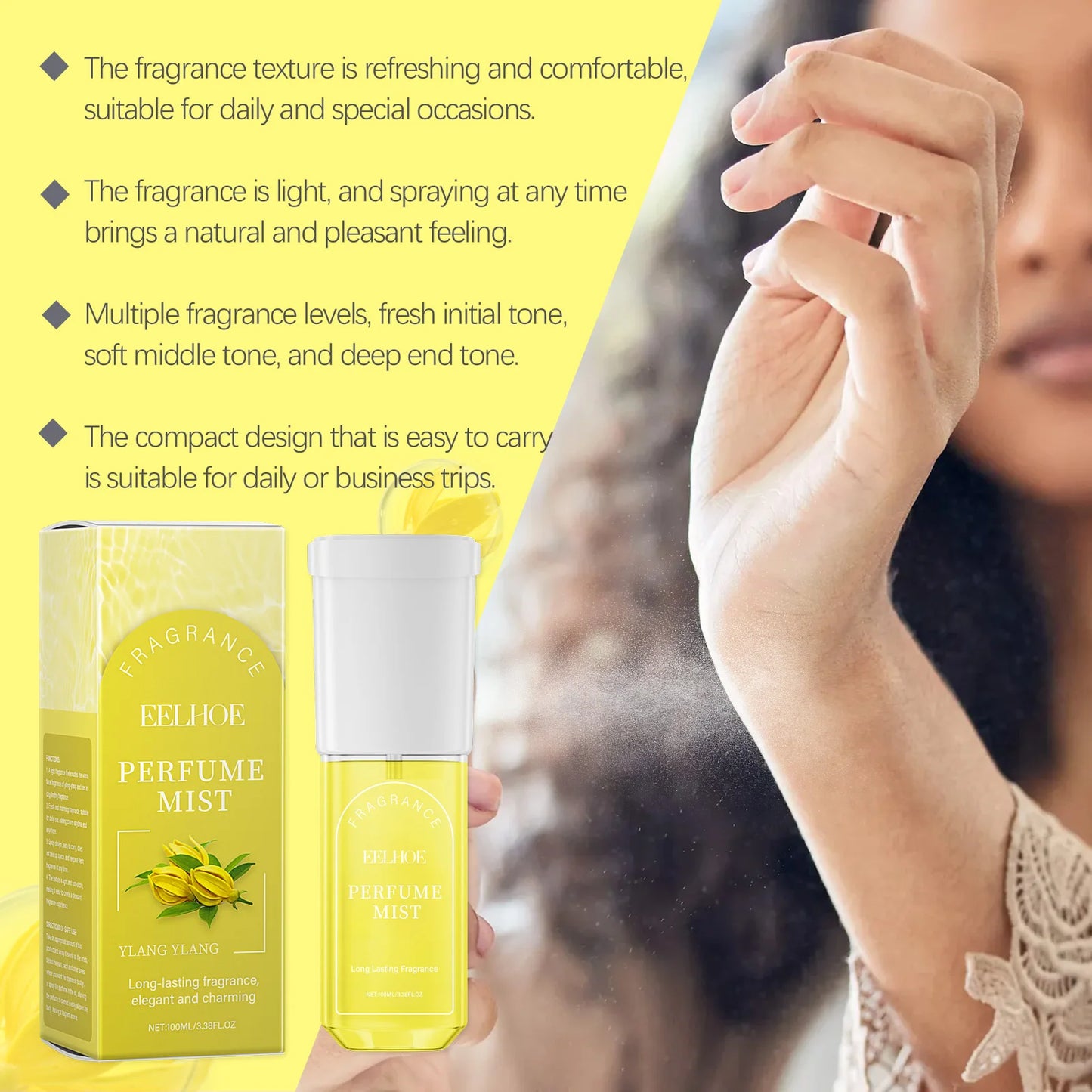 Body Perfume Spray Ylang Ylang Evening Fragrance