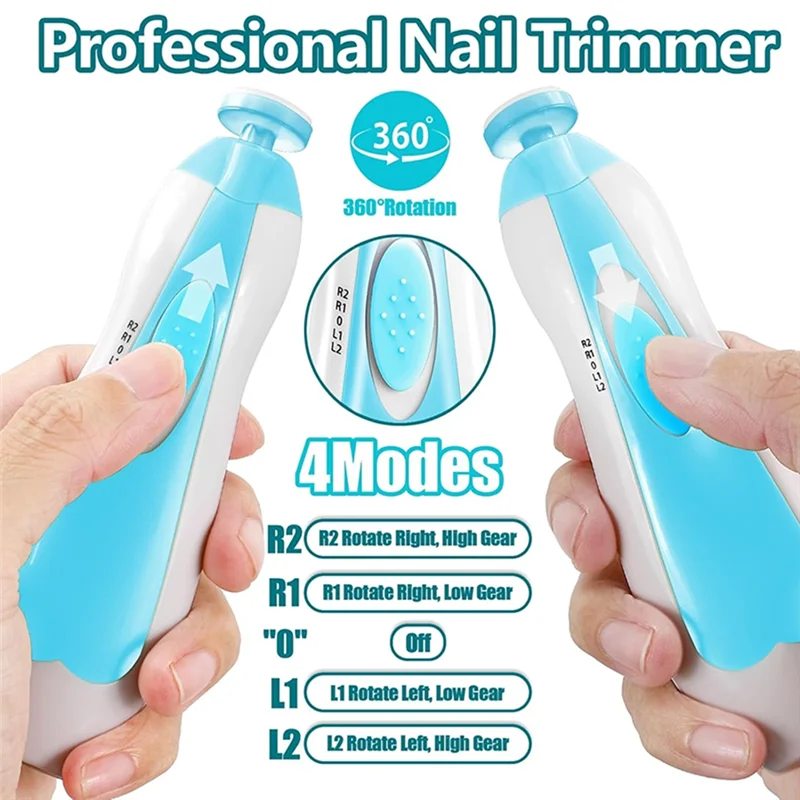 WOTT-Grooming Kit 6 In 1 Electric Baby Nail Clipper