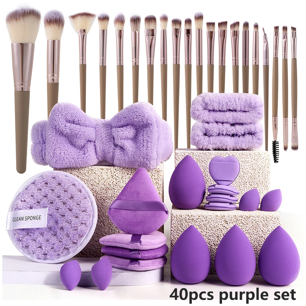 Makeup Brushes and Sponges Set