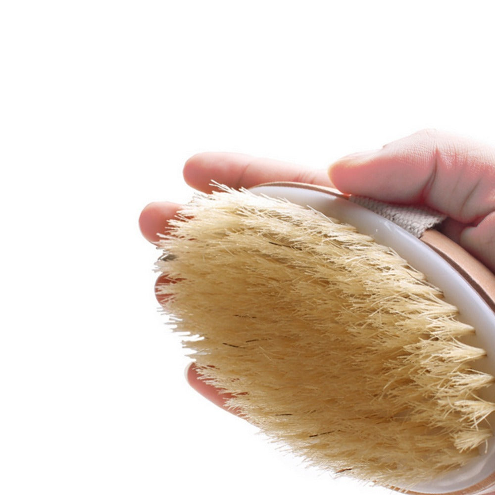 Natural Bath Brush with Long Wooden Handle