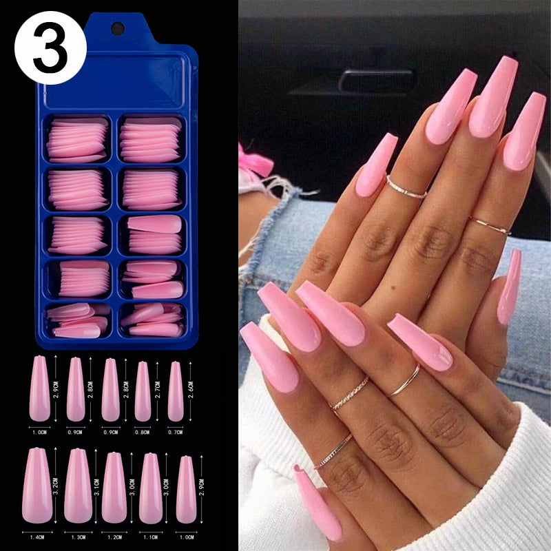 100pcs/box Acrylic Artificial False Nail