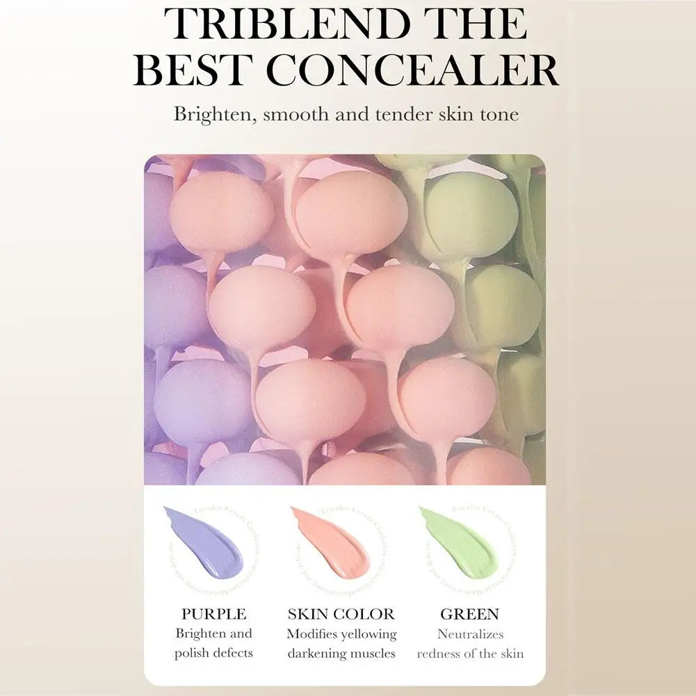 Face Makeup Primer Tri-color Cream Contour