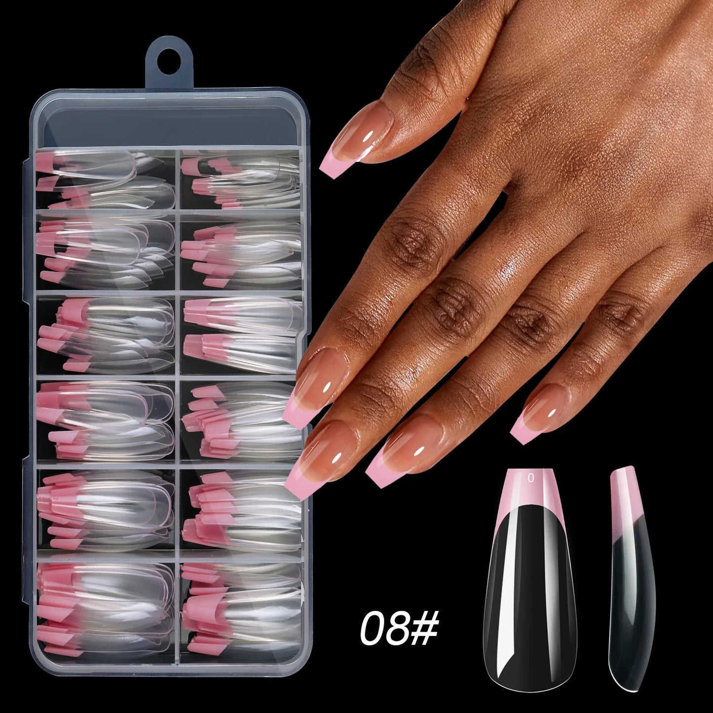 120pcs/box Acrylic French False Nails