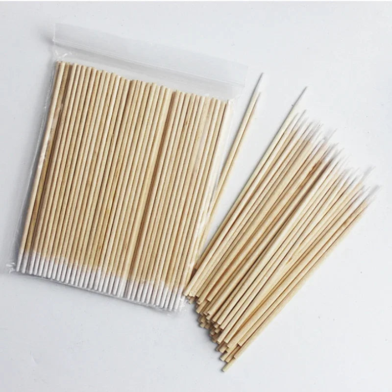 Nails Wood Cotton Swab Clean Sticks Bud