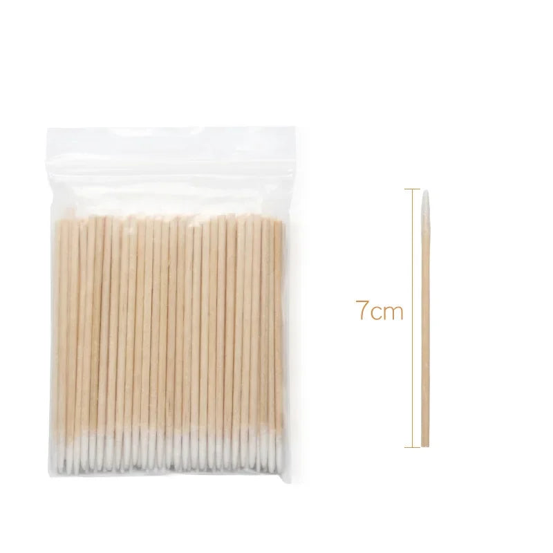 Nails Wood Cotton Swab Clean Sticks Bud