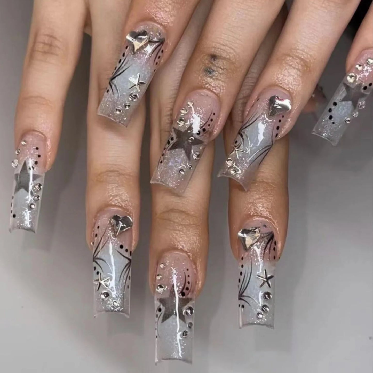 24Pcs Artificial Finger Nails