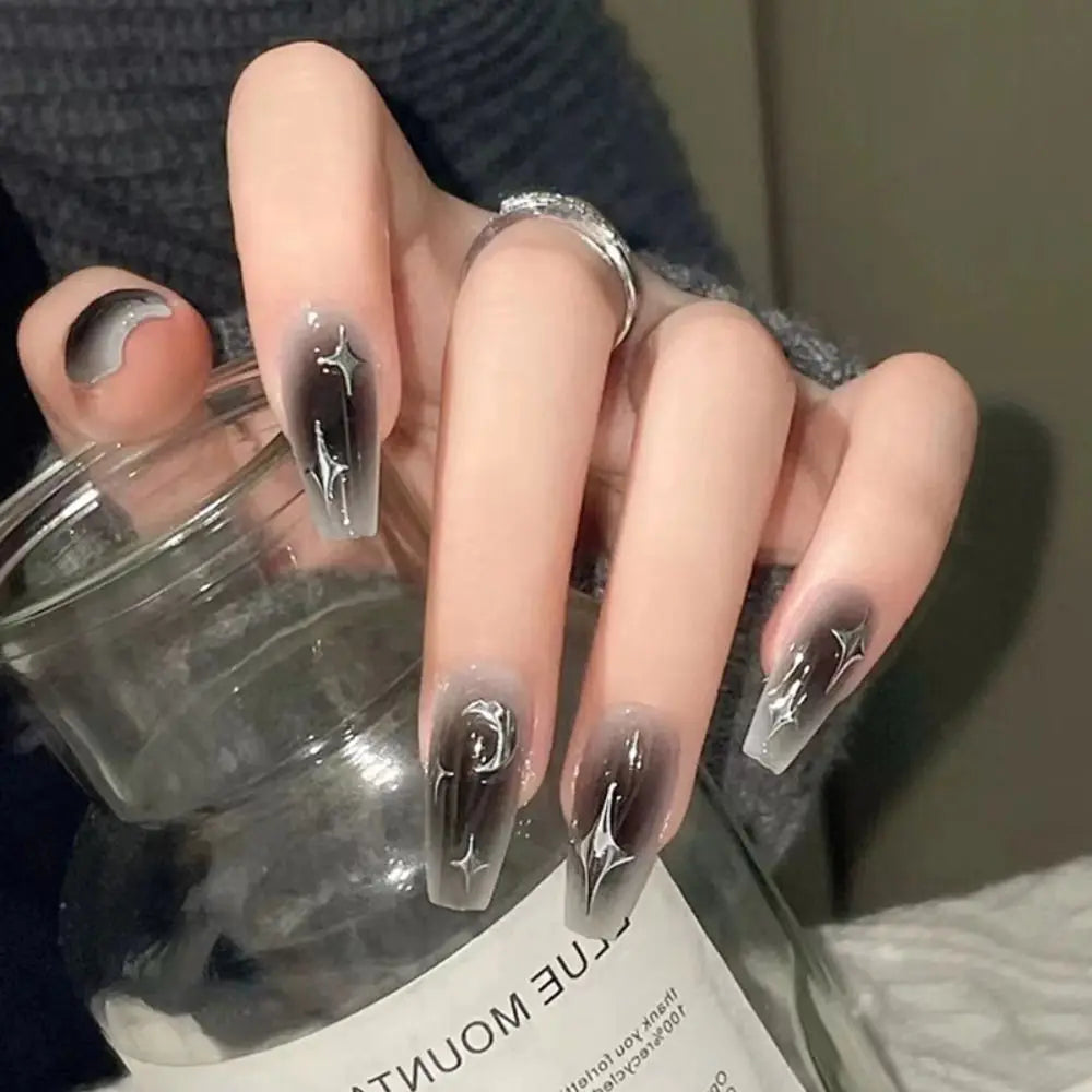 24pcs French Ballerina Waterproof Faux Gradient Nails