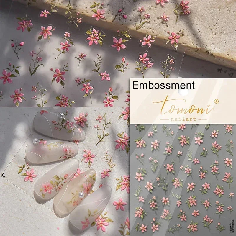 1piece high quality 5D glass fragment nail sticker