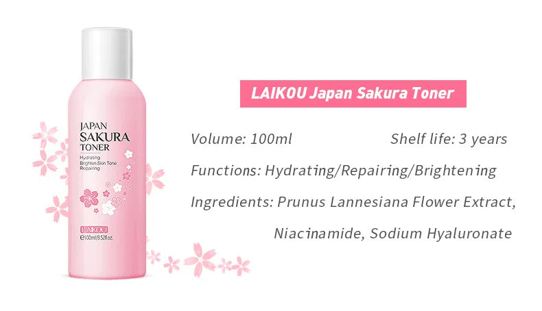 9pcs Facial Products Kit Sakura Skin Care Set