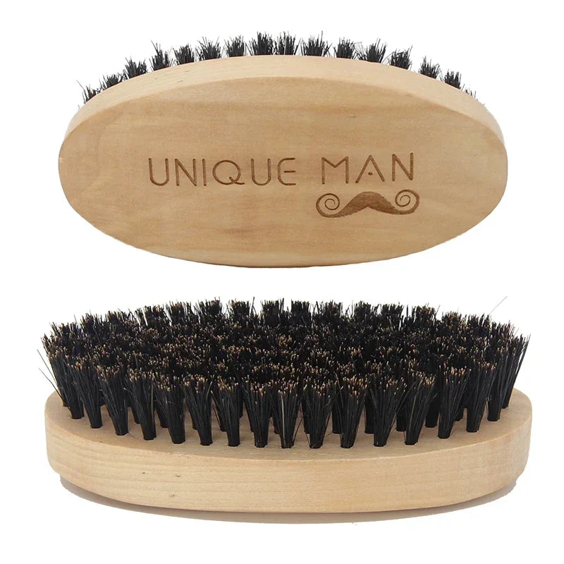 Wooden Hair Beard Brush For Men