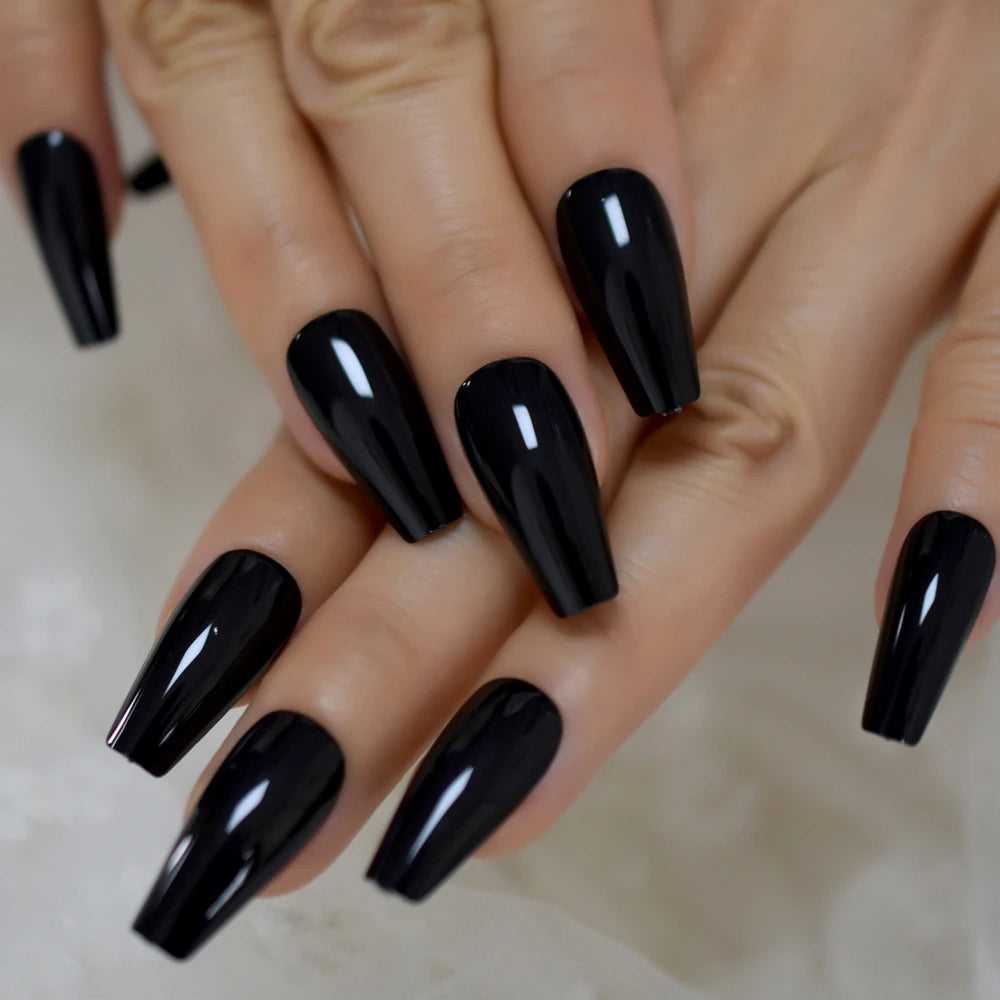 Ballet glossy finishes solid color presson nails