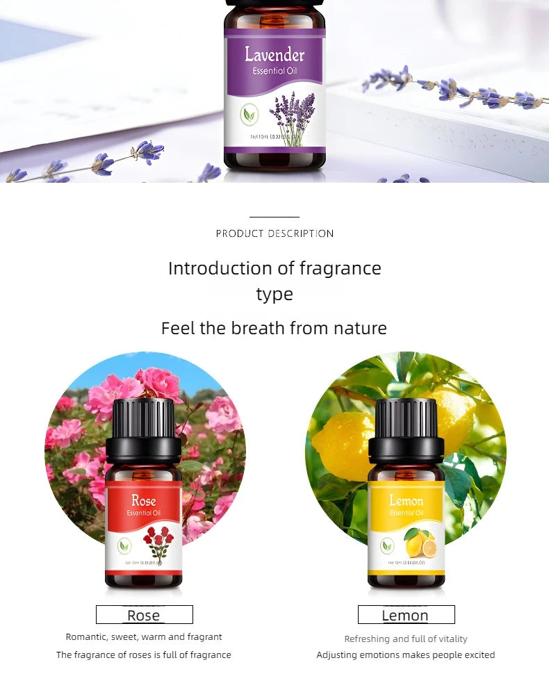 18 Flavors Essential Oils for Aroma Diffuser