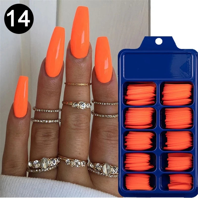 100pcs/box Acrylic Artificial False Nail