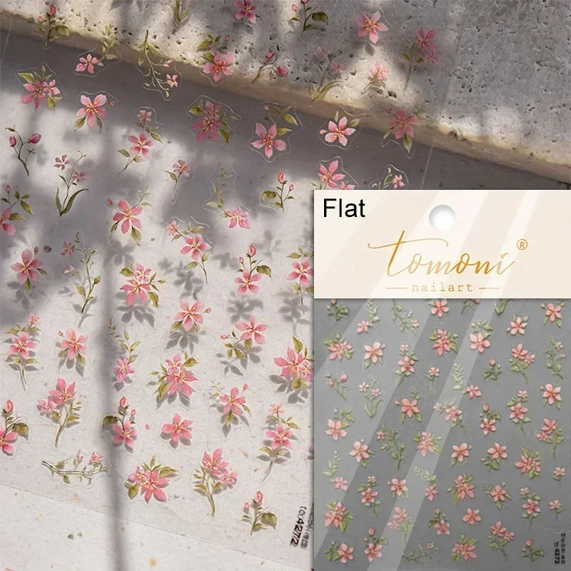 1piece high quality 5D glass fragment nail sticker