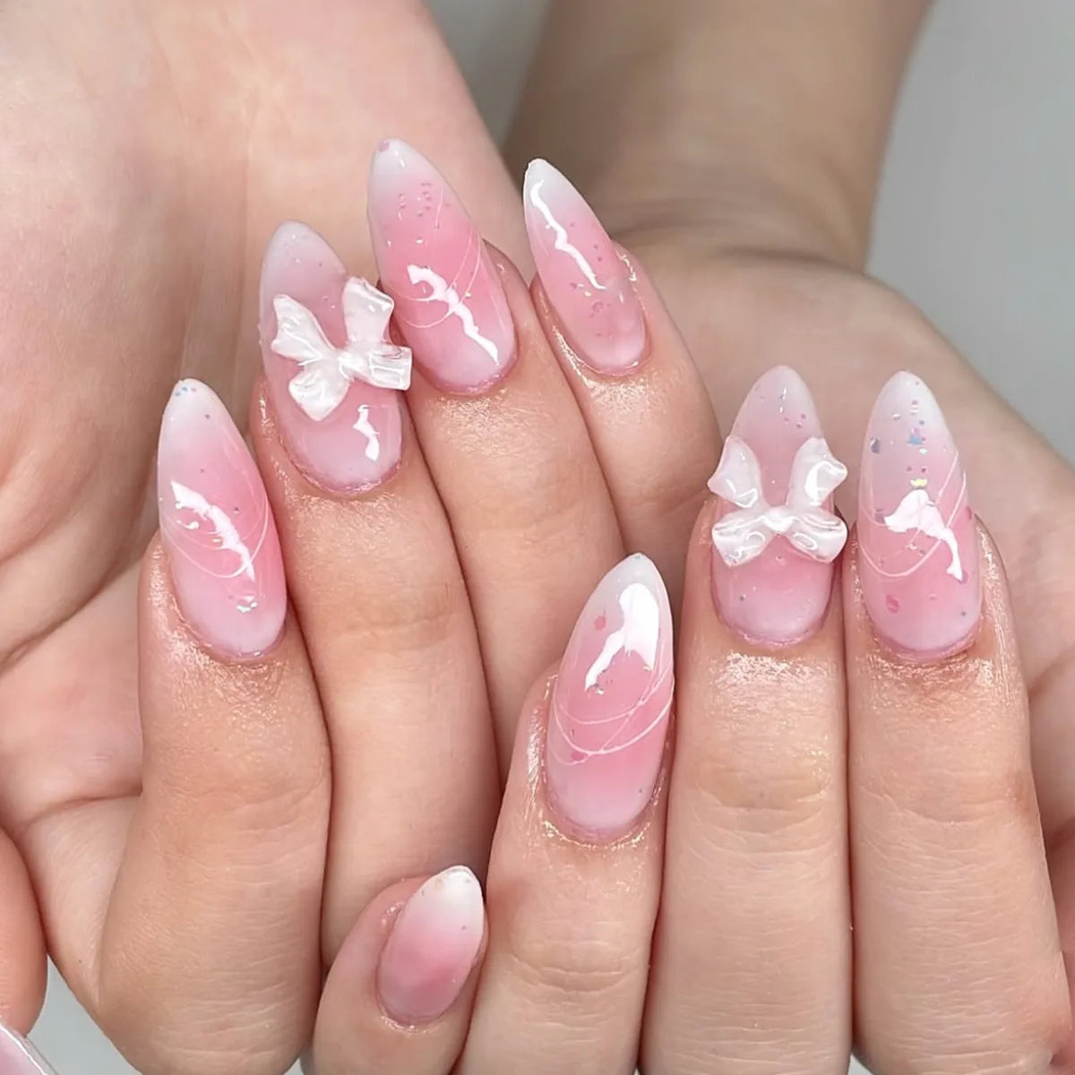 White French Press on Nails