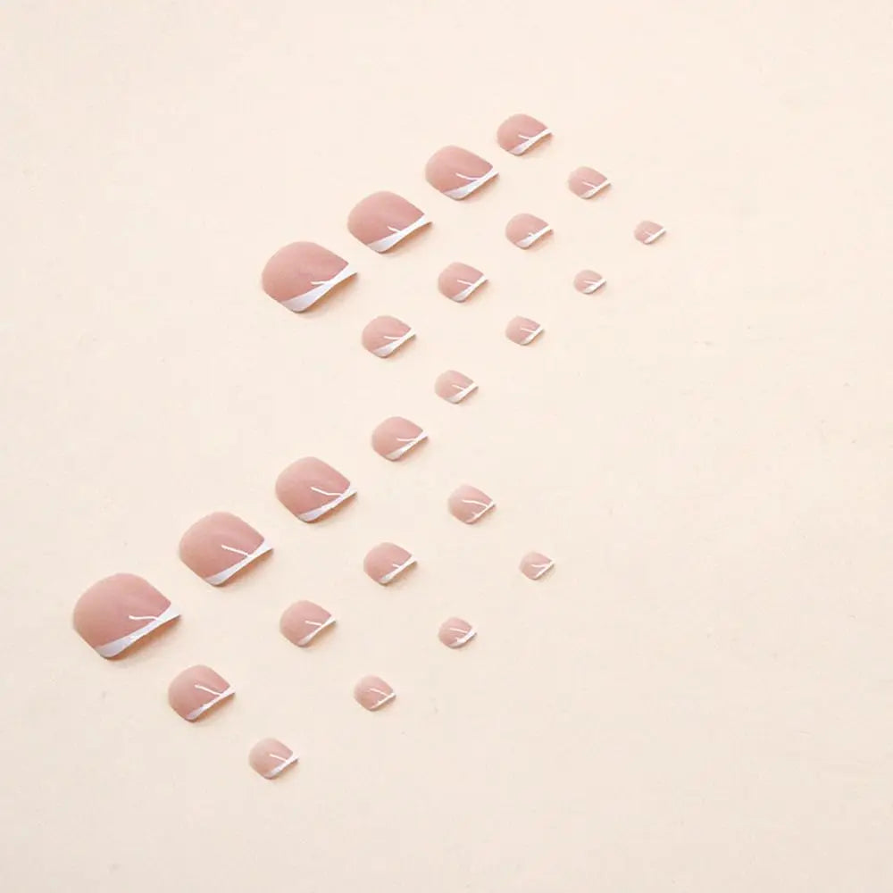 24pcs/set short square false nails for women