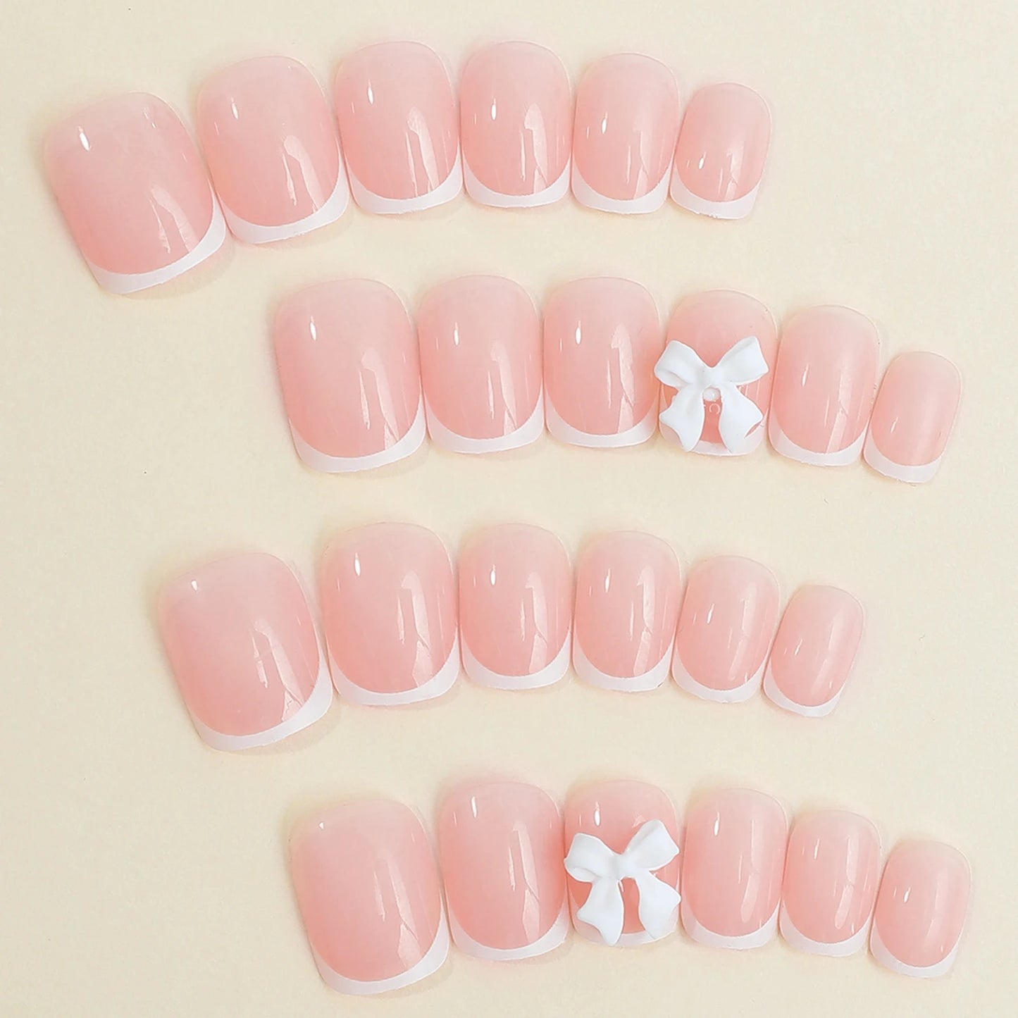 White French Press on Nails