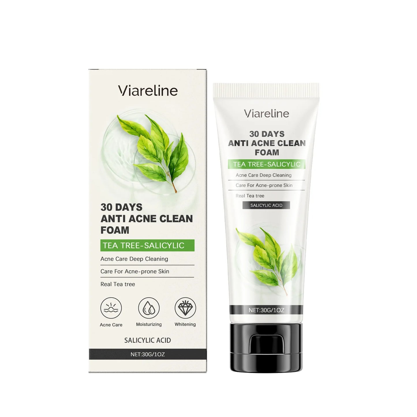 Salicylic Face Care Set Cleansing Pores Cleanser Moisturizing Toner Oil