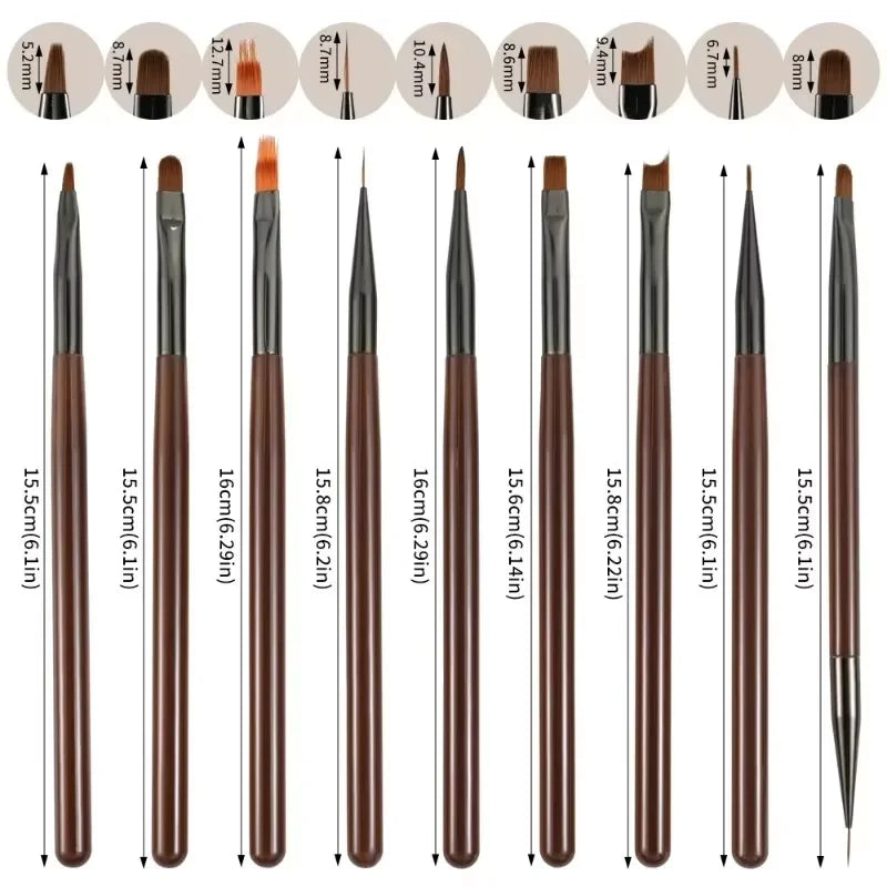 LINMANDA Nail Art Design Pen Painting Tools with Nail Extension
