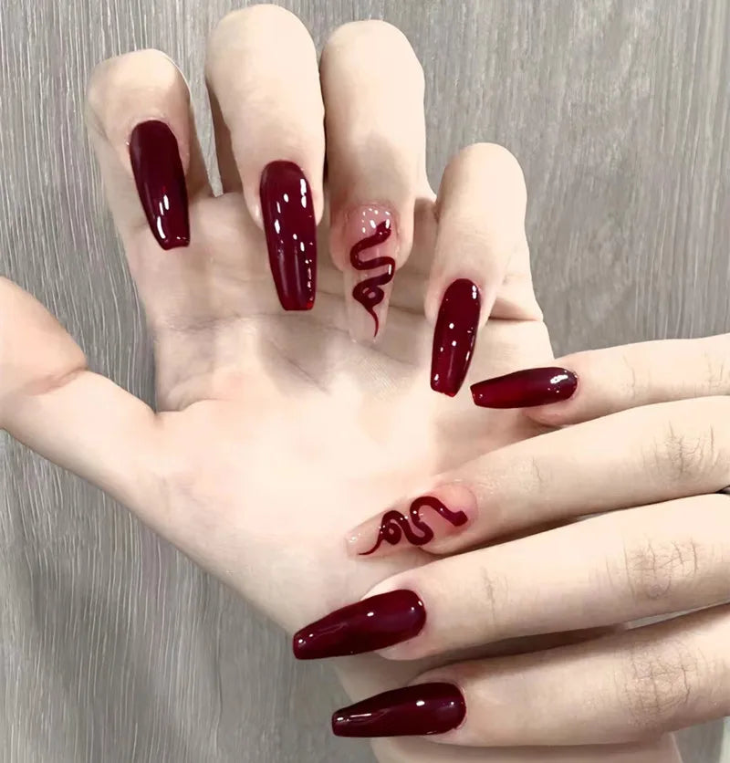 24pcs French Ballerina Waterproof Faux Gradient Nails
