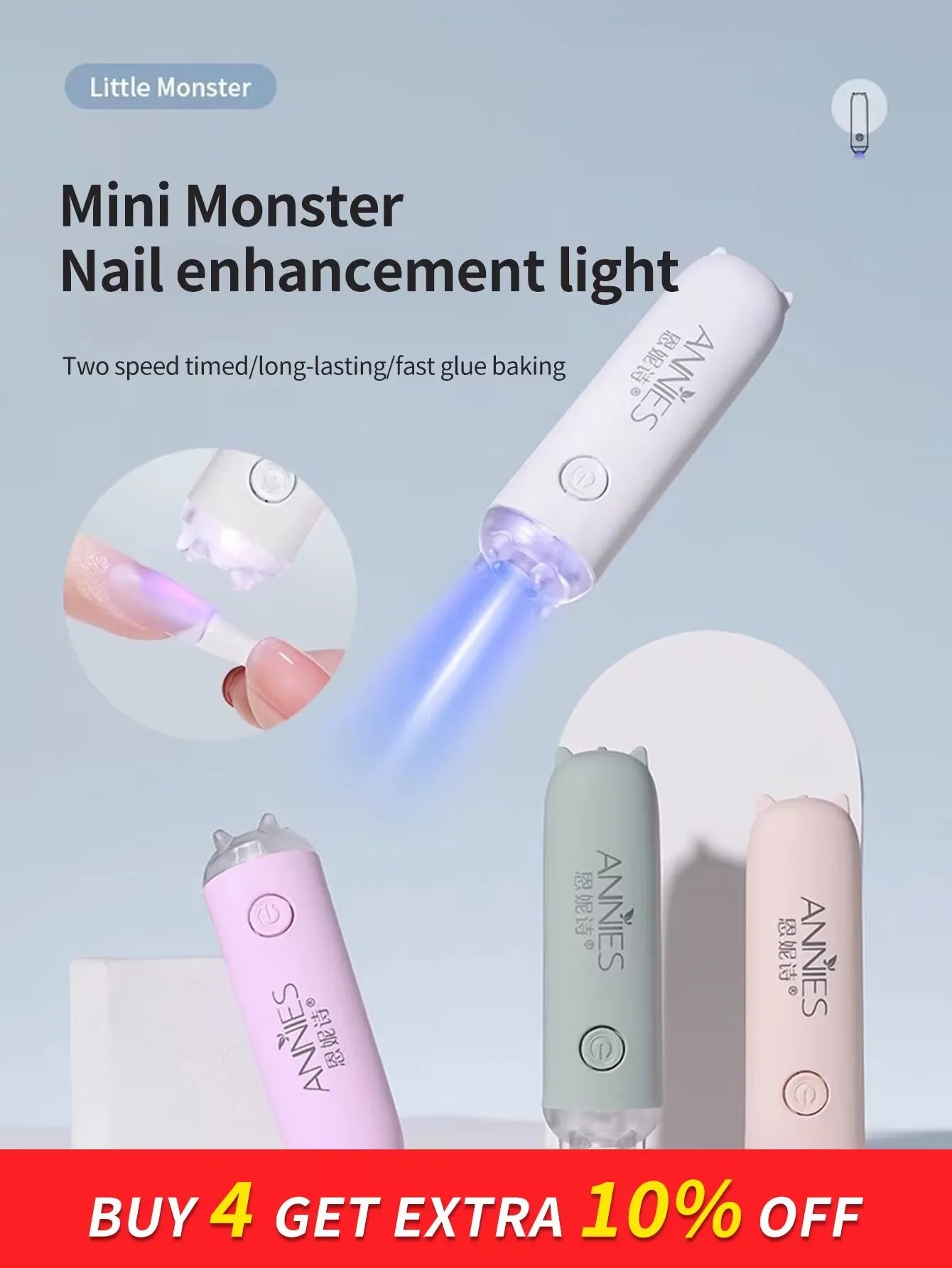 3W Mini Nail Dryer Quick-Drying UV Lamp
