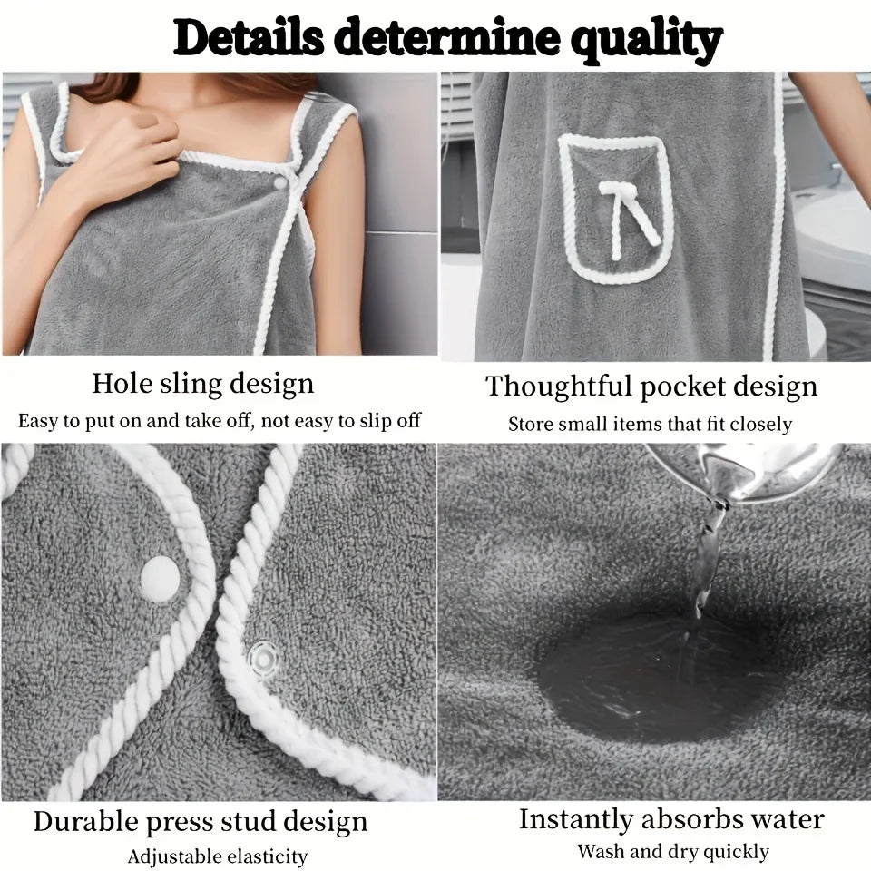 Bath Towel Household Women Wearable Wrap