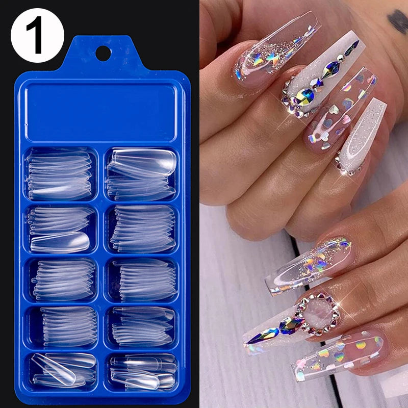 100pcs/box Acrylic Artificial False Nail