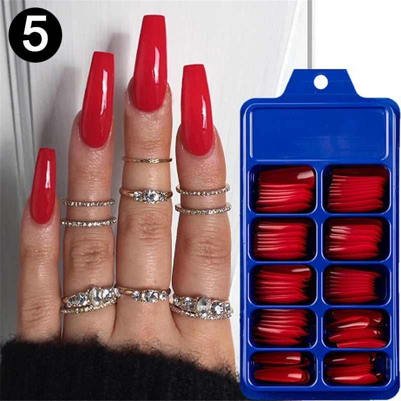 100pcs/box Acrylic Artificial False Nail