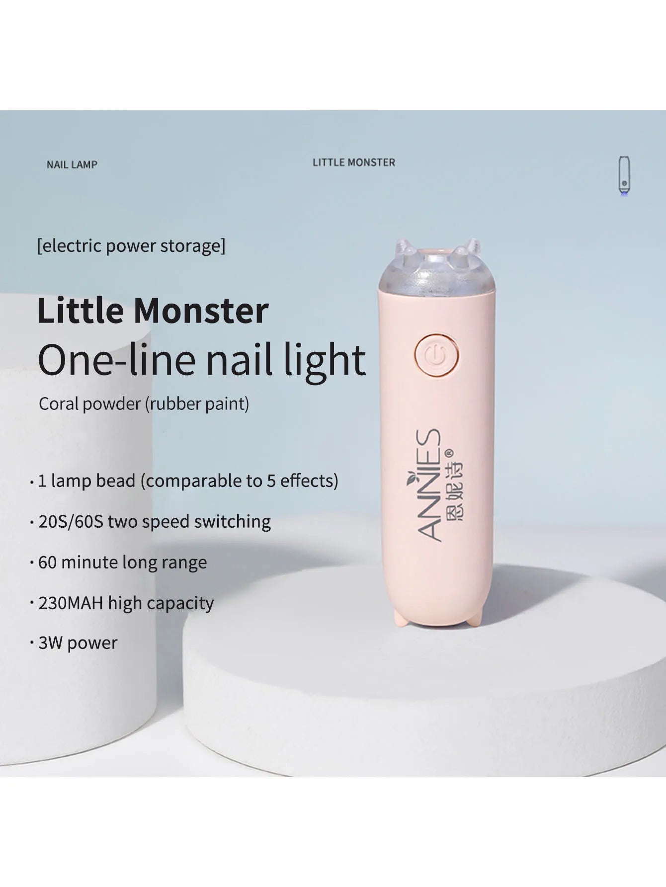 3W Mini Nail Dryer Quick-Drying UV Lamp