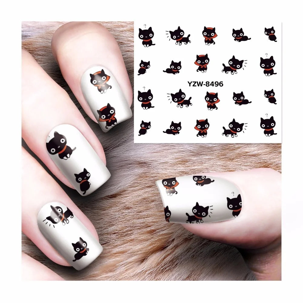 1 Sheet 12 Types Designs DIY Transfer Nails
