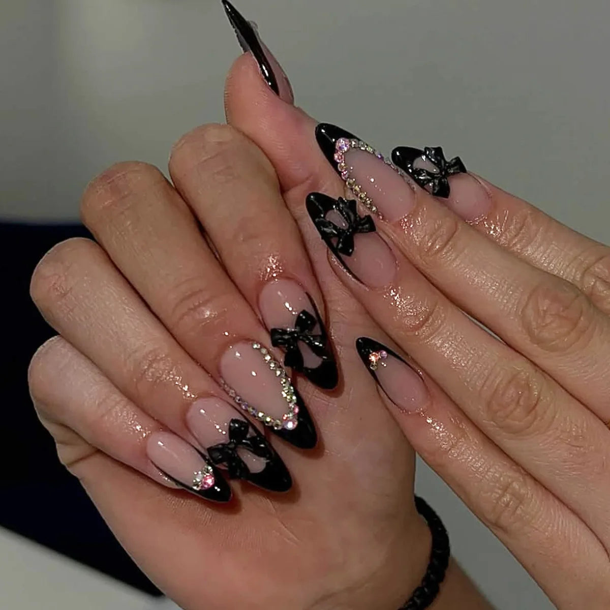 White French Press on Nails