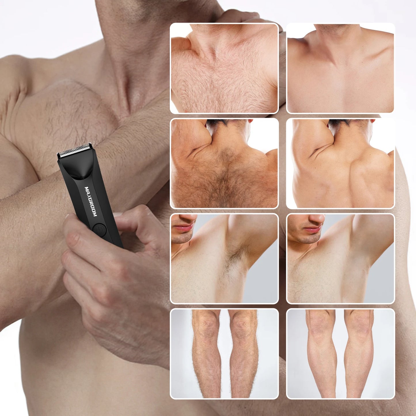 MAXGROOM Body Hair Trimmer Shaver for Men