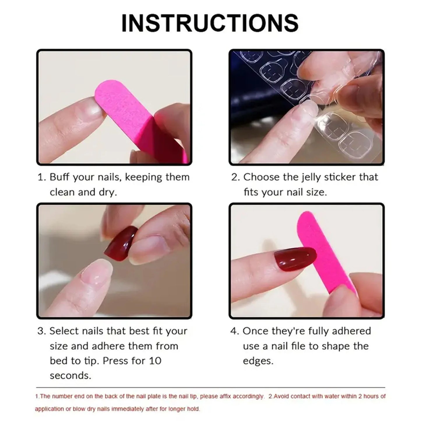 White French Press on Nails