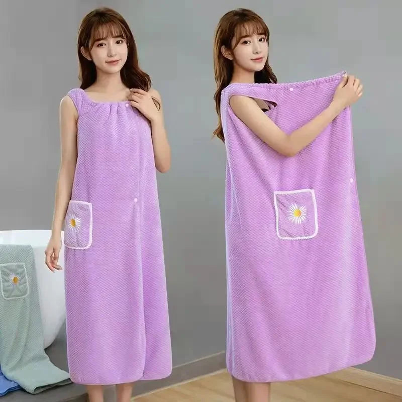 Bath Towel Household Women Wearable Wrap
