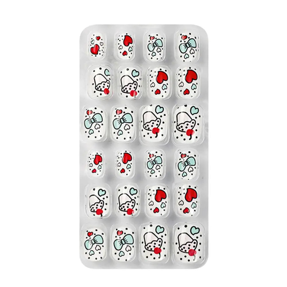 24Pcs/Set Fashion Girls Gifts Finger Nails