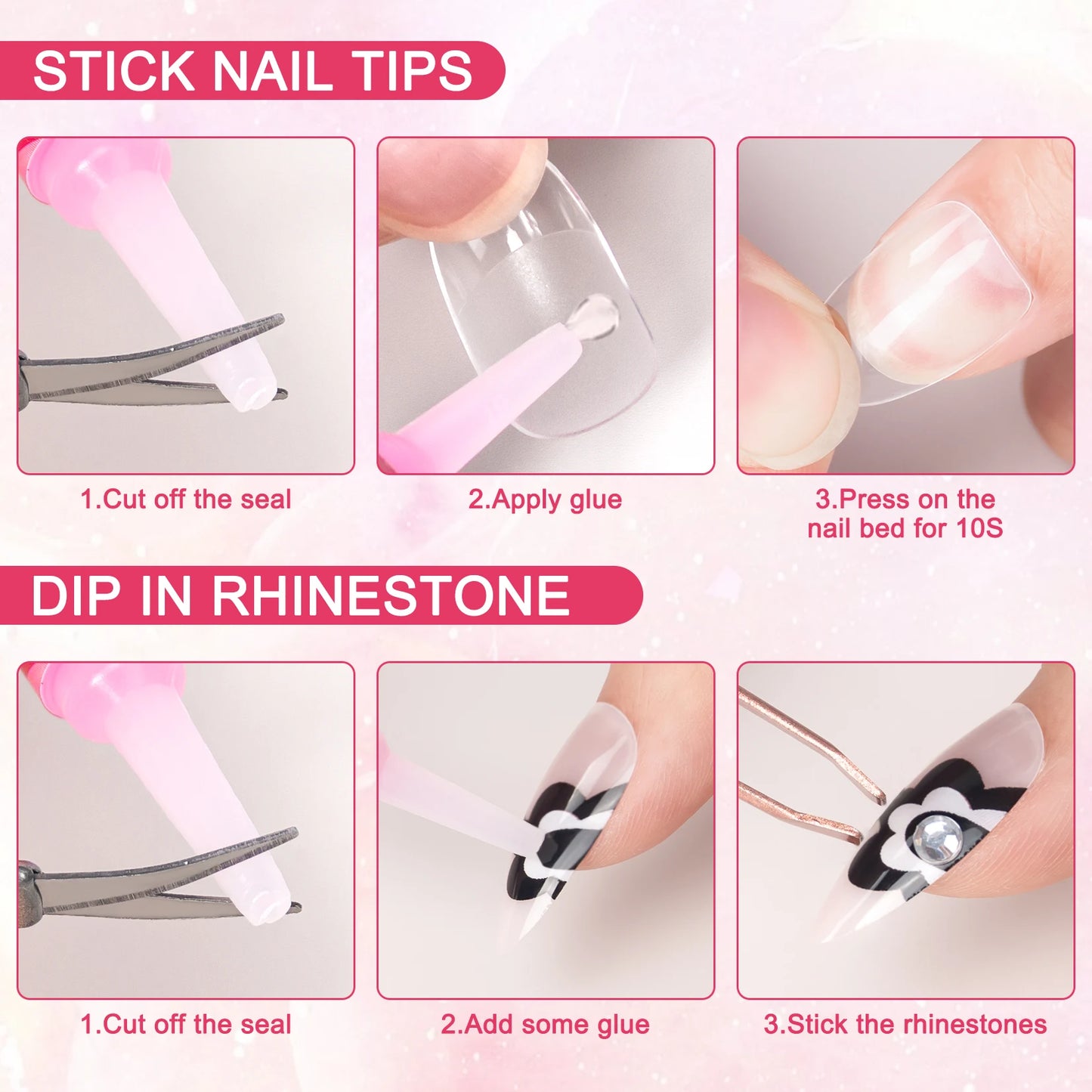 14PCS Acrylic Nail Glue for Press on Nails